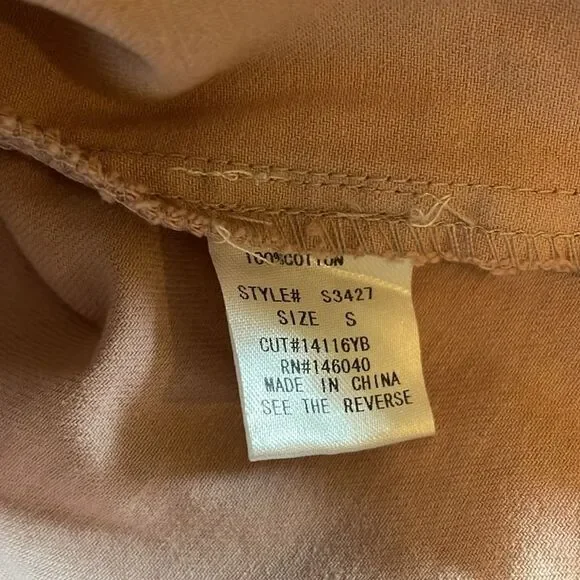 Signature 8 blush pink denim style dress with open back size Small - Picture 5 of 9